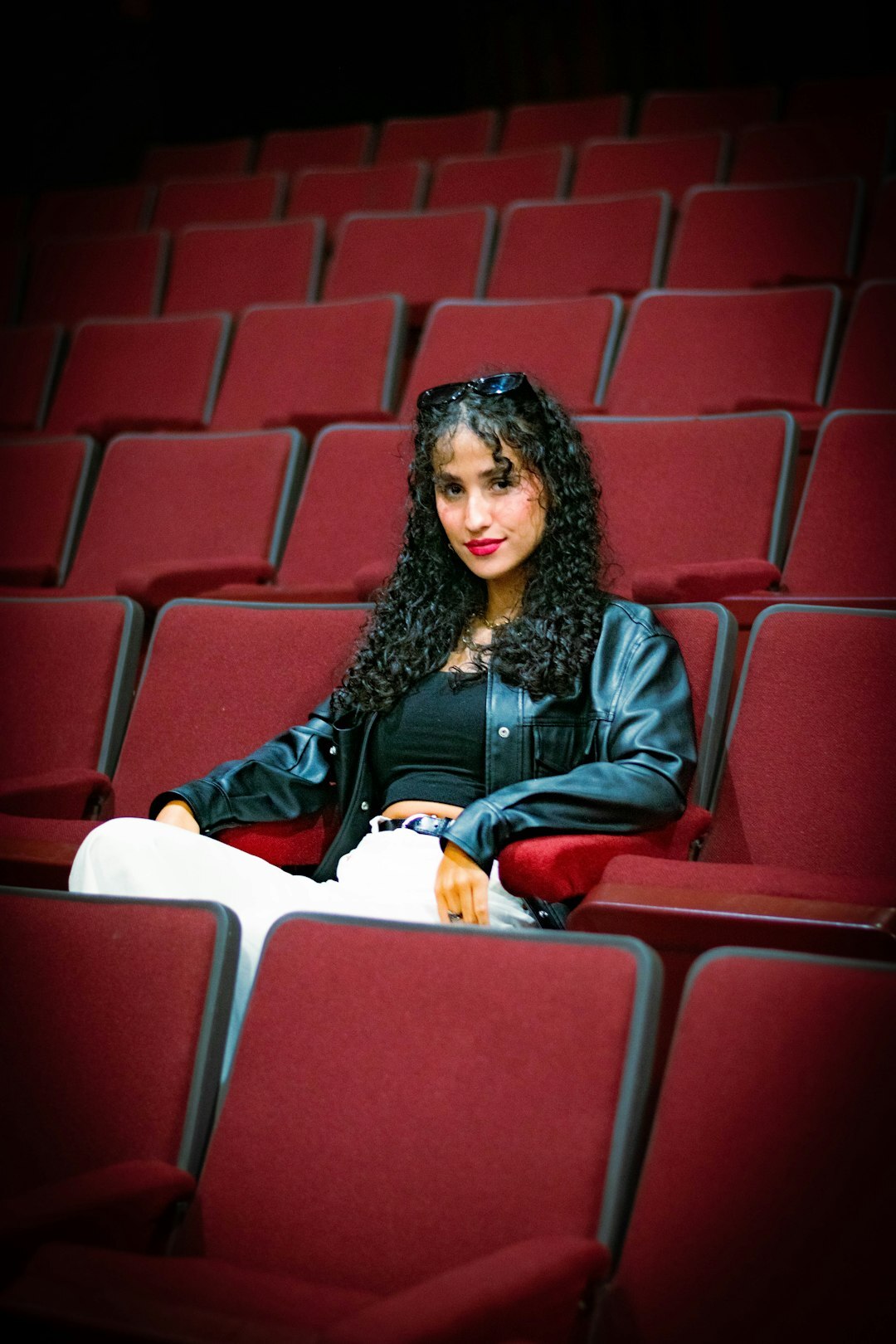 woman in theater stage